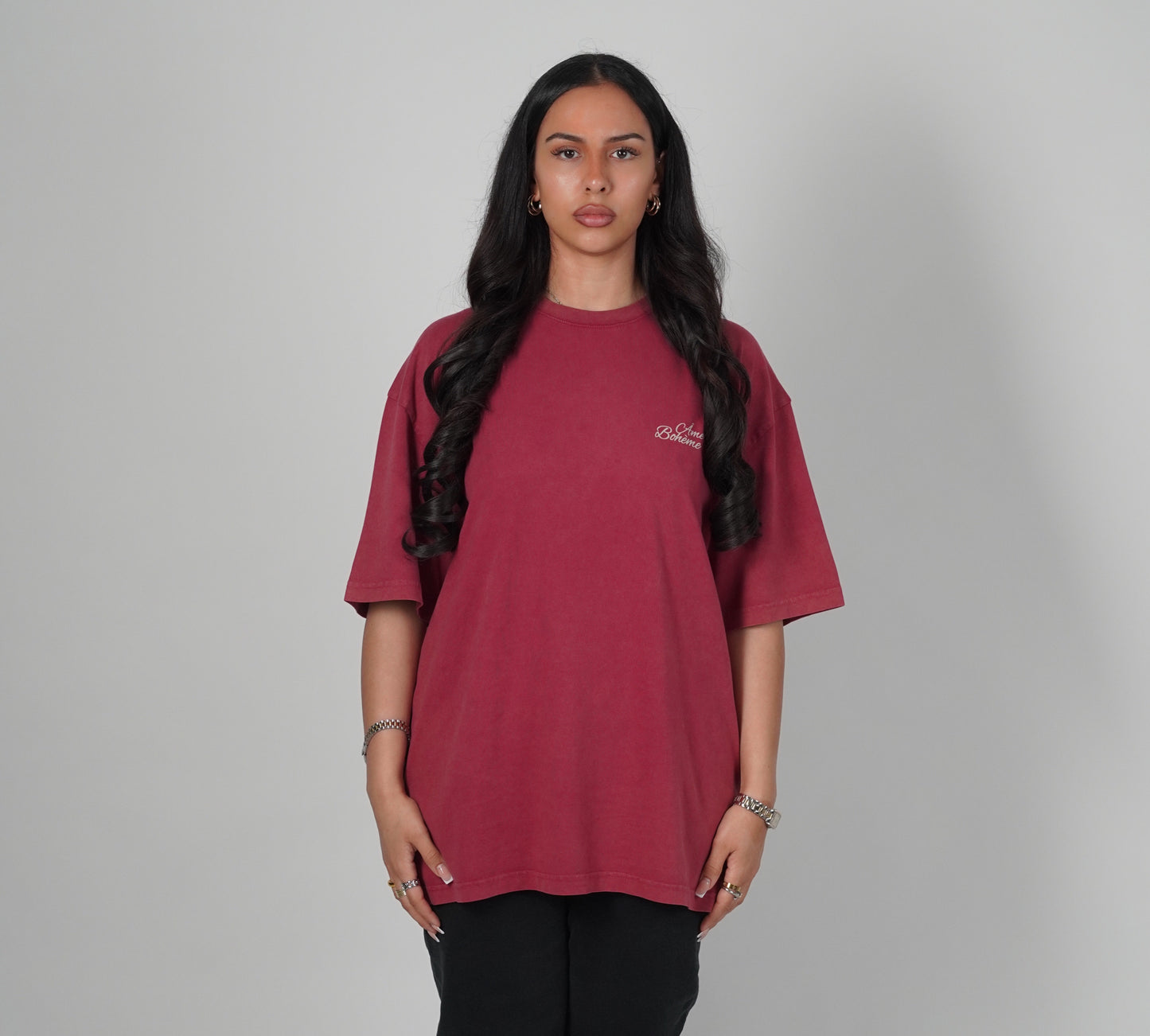 Red Vintage Oversized Tee