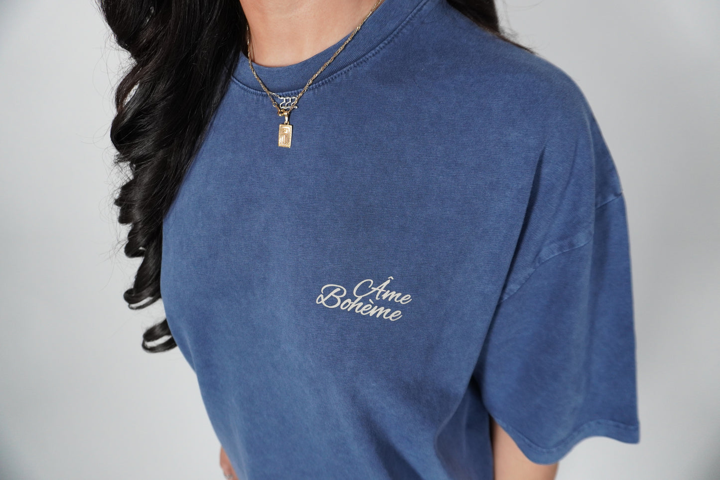 Blue Vintage Oversized Tee