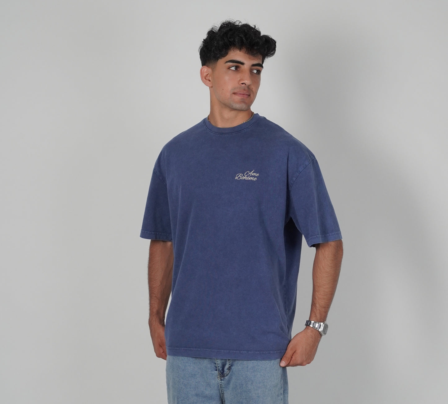 Blue Vintage Oversized Tee