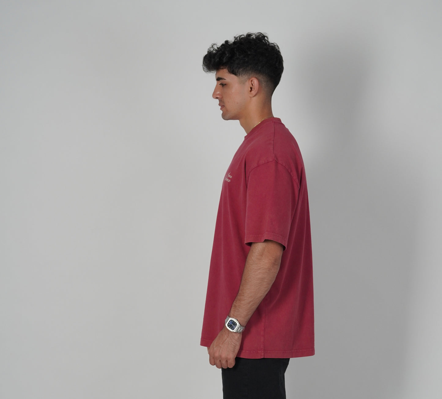 Red Vintage Oversized Tee