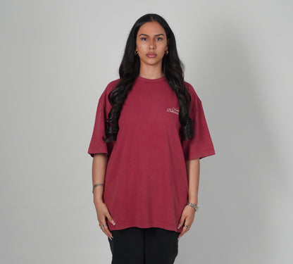 Red Vintage Oversized Tee