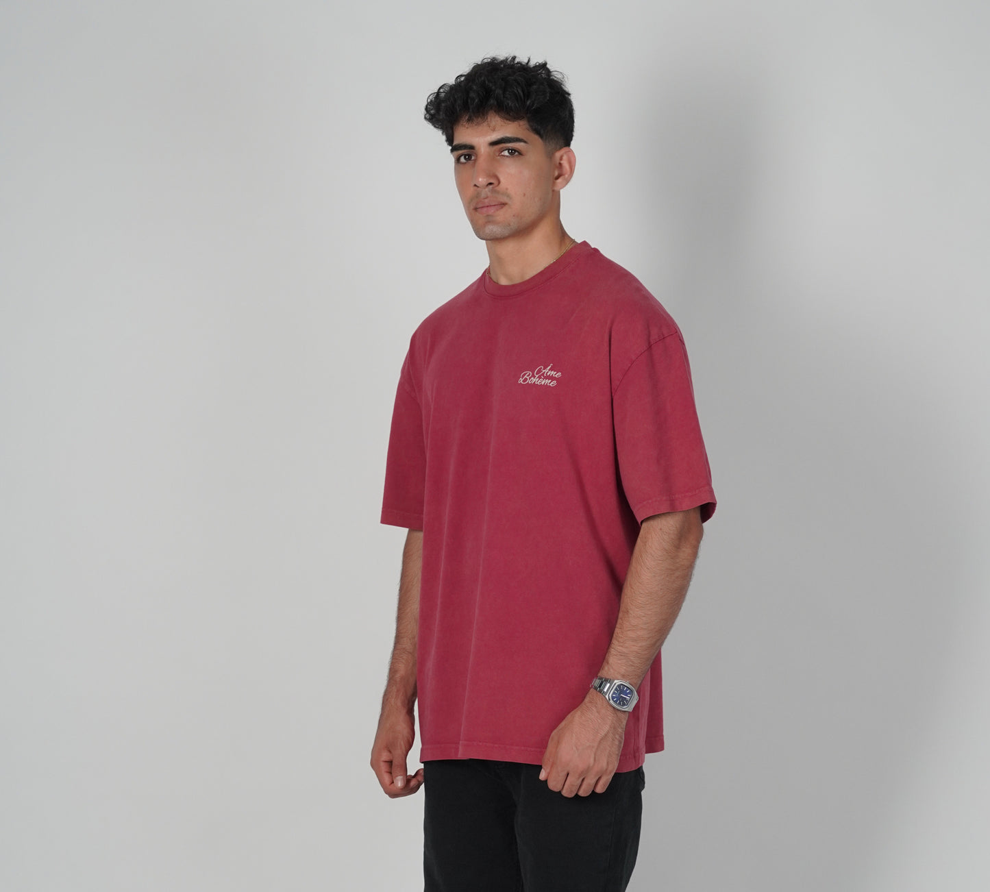 Red Vintage Oversized Tee