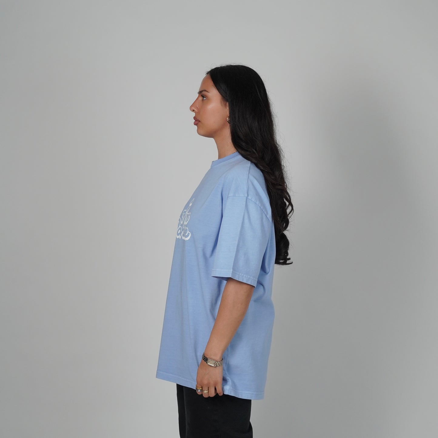 Baby Blue Vintage Oversized Tee